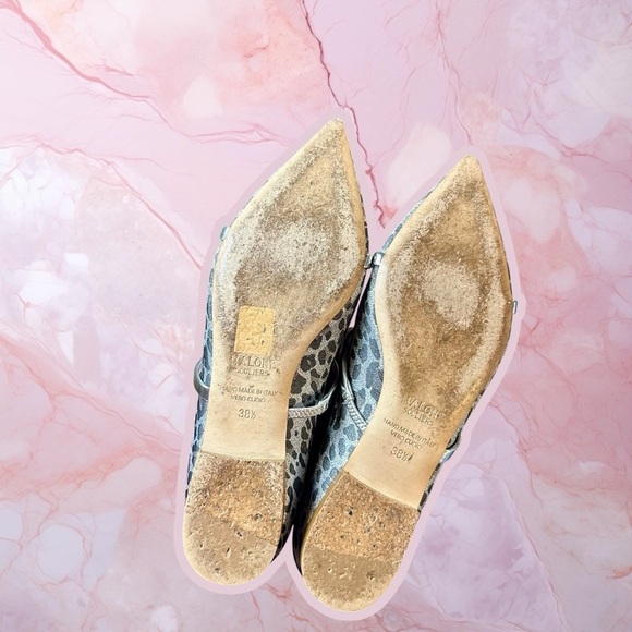 Malone Souliers ‘Maureen Flat 30’ in “Silver Leopard” Size 38.5 = US Size 8.5 - Picture 14 of 15